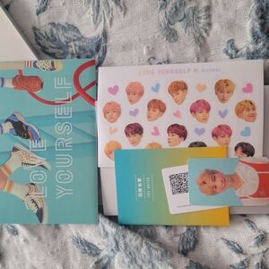 (2/$40) BTS Love Yourself: Answer (Version F) w/ RM PC, F Vers Poster, Stickers